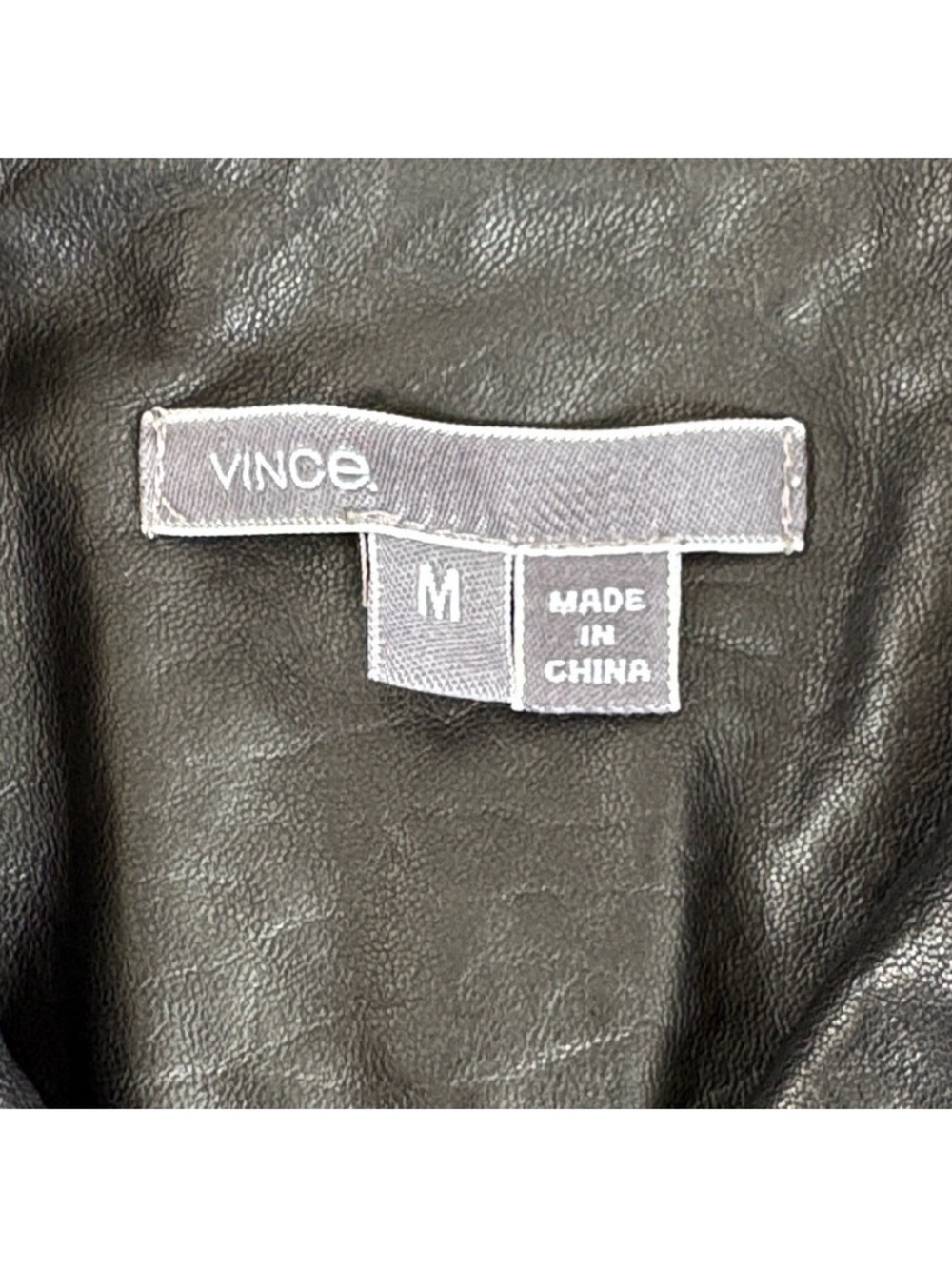 VINCE Lambskin Leather Two Tone Moto Jacket Black Burgundy Women’s Size M EUC - Picture 9 of 14